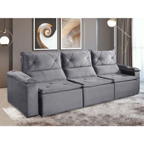 SOFA RETR RAFAELA/2025 280CM 3MOD VELUDO – BOARETO