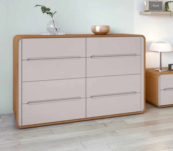 Comoda Loop Amendoa/Off 8 gavetas - Casattop