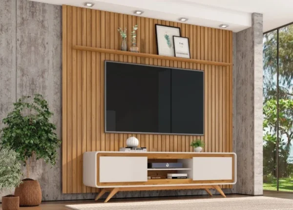Painel Ripado Versatti Com Rack Channel 226cm