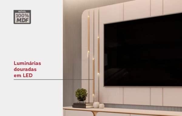 Bancada com Painel Celine, Côr Off White 2,41cm - Image 3