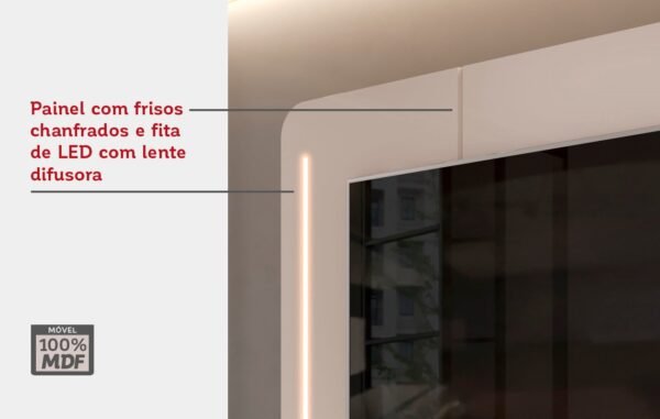 Bancada e Painel Atlas 218m Off White - Image 3