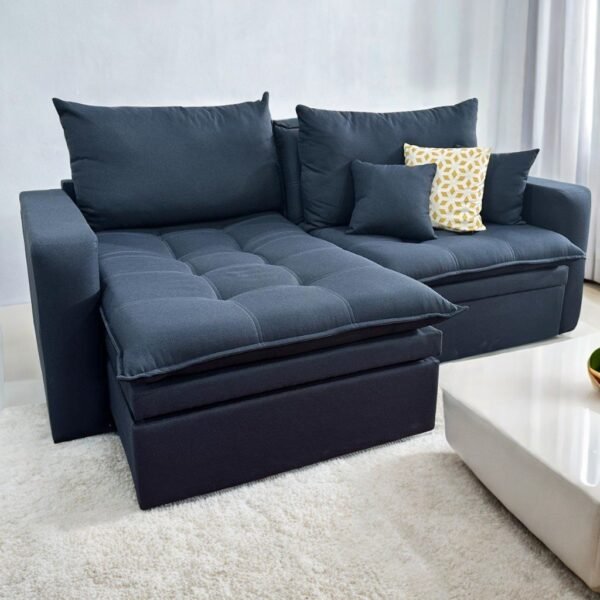Sofá Retrátil Baú Versate 2,40 m Linho – ARJAN DECOR - Image 2