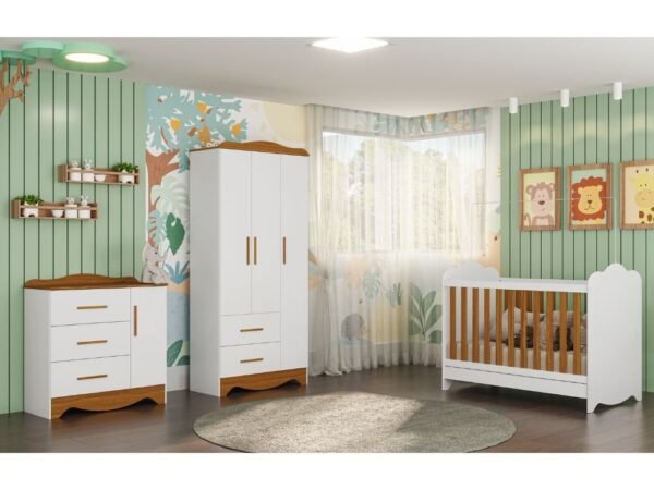 Quarto Completo Clara – Branco/Amendoado