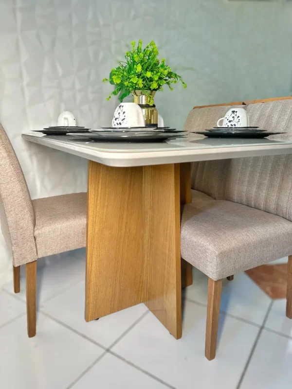 Mesa Jade com 4 cadeiras 90x90 - Image 3
