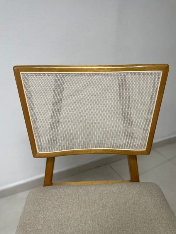 Kit 4 Cadeiras Ísis Champagne/Linho Saturno Bege 01 – AVALON DECOR - Image 4