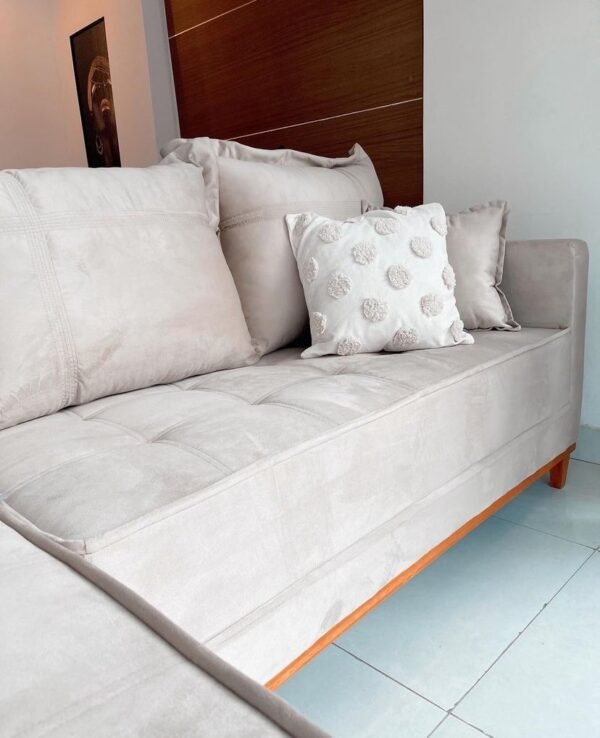 SOFÁ CHAISE SF.2210 LINHO CINZA 1008 - Image 5