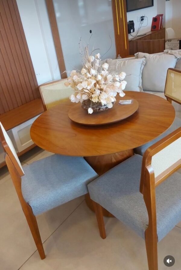 MESA PARIS REDONDA LAMINADA CINAMOMO – MINASPLAC