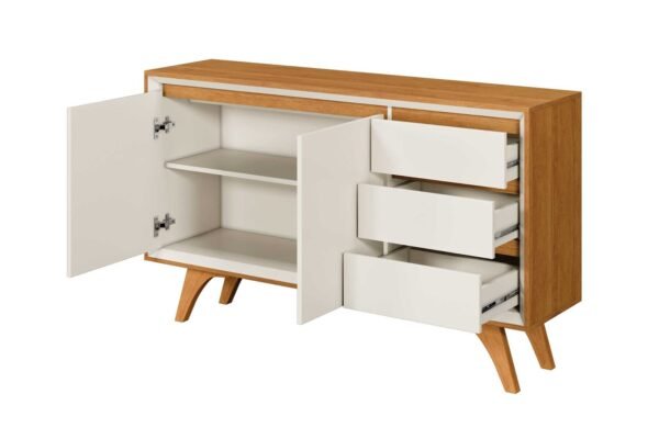 BUFFET VERTEX 2PTA 3 GAV 137CM NAT/OFF – MAVAULAR - Image 2